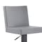 Armen Living Legacy Adjustable Height Swivel Gray Faux Leather and Black Metal Bar Stool LCLGSWBAMBGR - alternate 5
